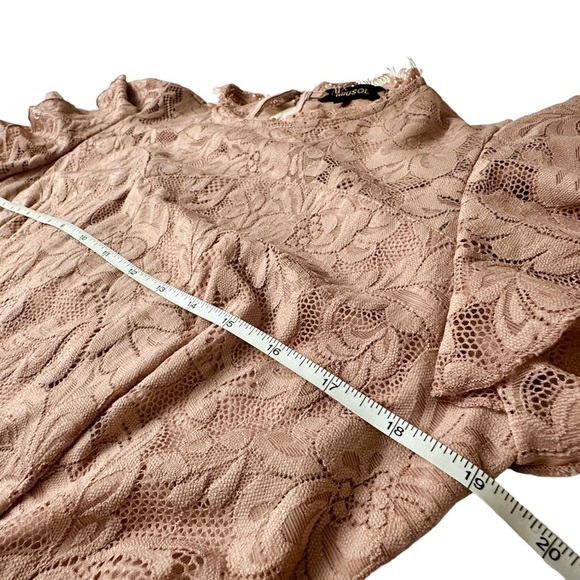 SOLD: Miusol Pink Floral Lace Maxi Dress Formal Evening Party Wedding Prom Gala - Picture 8 of 11